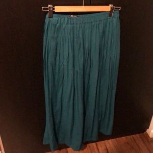 long turquoise skirt